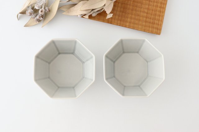 Octagonal Small Bowl Gray | Kobachi Mino Ware