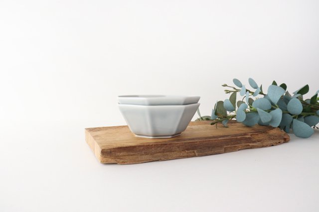 Octagonal Small Bowl Gray | Kobachi Mino Ware