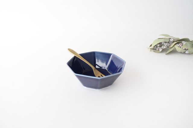 Octagonal Small Bowl Blue | Kobachi Mino Ware