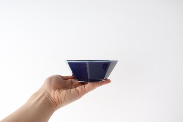Octagonal Small Bowl Blue | Kobachi Mino Ware
