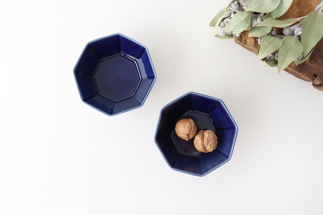 Octagonal Small Bowl Blue | Kobachi Mino Ware