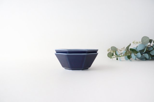 Octagonal Small Bowl Blue | Kobachi Mino Ware
