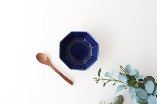 Octagonal Small Bowl Blue | Kobachi Mino Ware