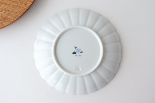 Rinkurou Kiln kotohogu Chrysanthemum Shaped Plate Blue 15cm/5.9in | Hasami Ware