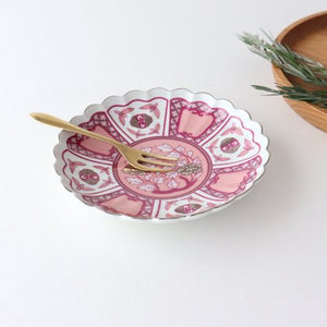 Rinkurou Kiln kotohogu Chrysanthemum Shaped Plate Pink 15cm/5.9in | Hasami Ware-TOP