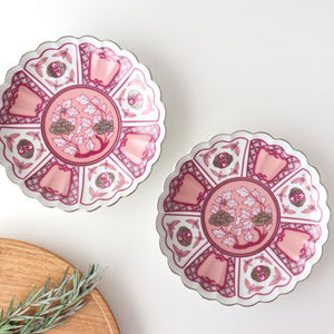 Rinkurou Kiln kotohogu Chrysanthemum Shaped Plate Pink 15cm/5.9in | Hasami Ware-Detail2