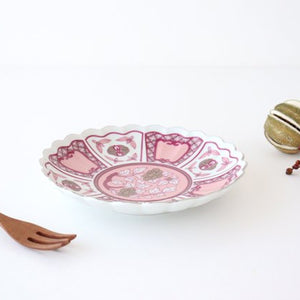 Rinkurou Kiln kotohogu Chrysanthemum Shaped Plate Pink 15cm/5.9in | Hasami Ware-Detail6