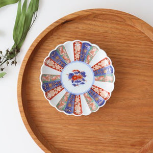 Rinkurou Kiln Sauce Plate Old Imari Chrysanthemum Pattern 9cm/3.5in | Hasami Ware-TOP