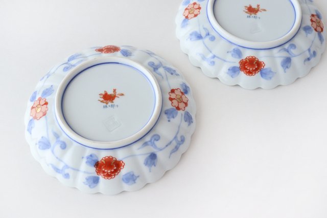 Rinkurou Kiln Sauce Plate Old Imari Chrysanthemum Pattern 9cm/3.5in | Hasami Ware-Detail6