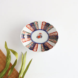 Rinkurou Kiln Oval Small Bowl Old Imari Chrysanthemum Pattern | Kobachi Hasami Ware-TOP