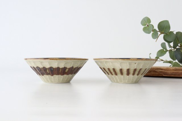 Small Deep Bowl Blue Arabesque | Kobachi Mino Ware