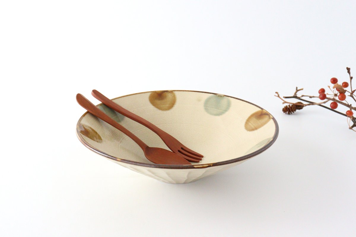 Ryukyu Drop Shallow Bowl | Serving Bowl Mino Ware