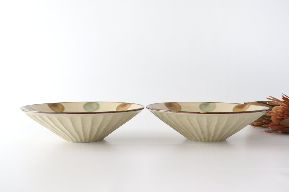 Ryukyu Drop Shallow Bowl | Serving Bowl Mino Ware