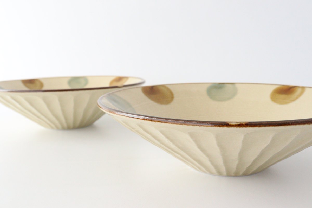 Ryukyu Drop Shallow Bowl | Serving Bowl Mino Ware
