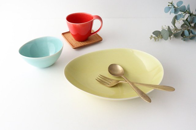 POTPURRI Vag Pair Pasta Plate Green&Yellow-Detail12
