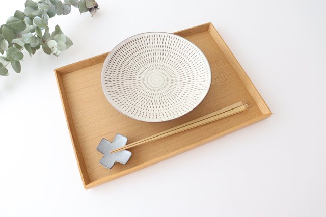 Brown-rimmed Round Plate Tobikanna 18cm/7.1in | Koishiwara Ware