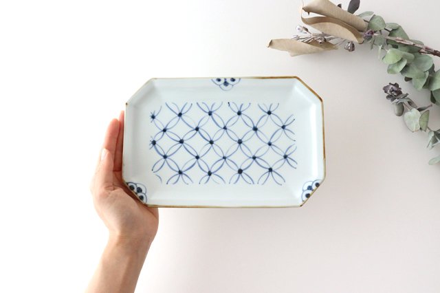 Octagonal Plate Shippo | Sushi Plate Arita Ware-Detail3