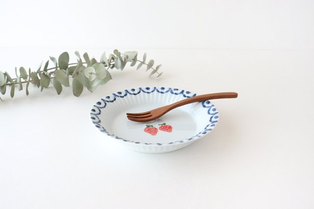 Round Deep Plate Strawberry 15cm/5.9in | Arita Ware