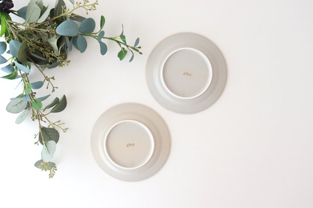 Rim plate 15cm Greige porcelain YABANE Hasami ware