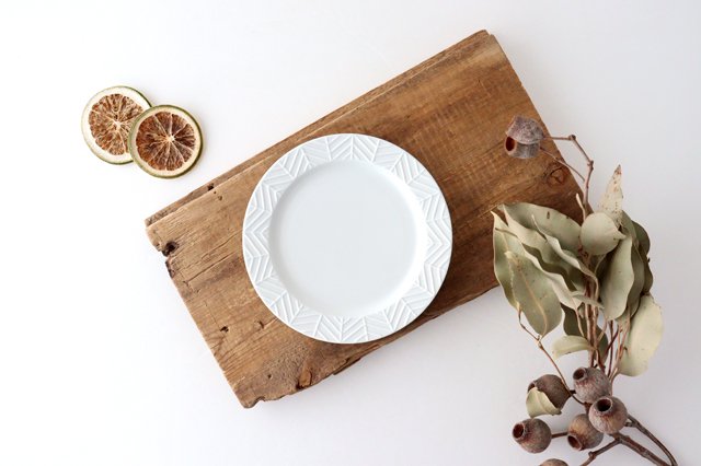Rim plate 15cm white porcelain YABANE Hasami ware