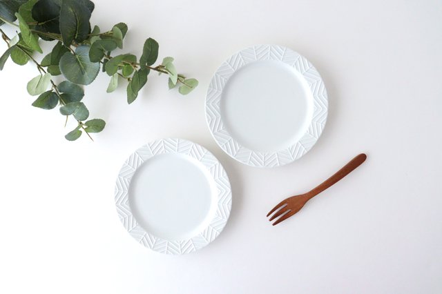 Rim plate 15cm white porcelain YABANE Hasami ware