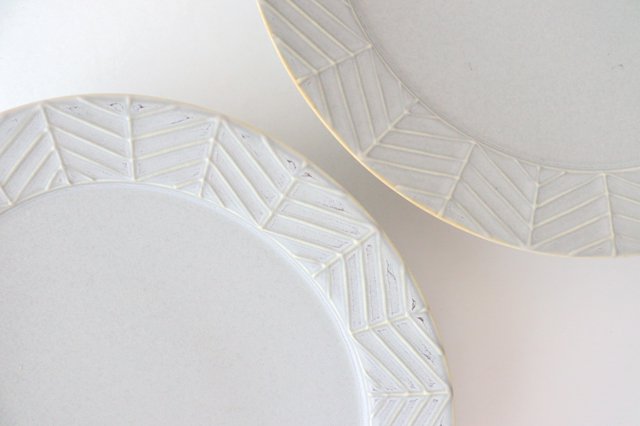 Rim plate 20cm Greige porcelain YABANE Hasami ware-Detail8