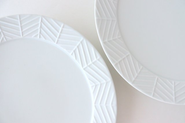 Rim plate 20cm white porcelain YABANE Hasami ware