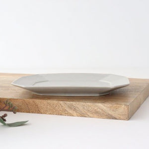 Square plate M Greige porcelain Hasami ware-Detail2