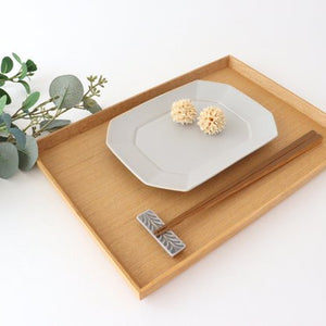 Square plate M Greige porcelain Hasami ware-Detail6