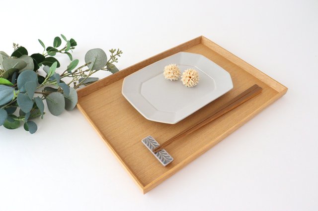 Square plate M Greige porcelain Hasami ware-Detail6