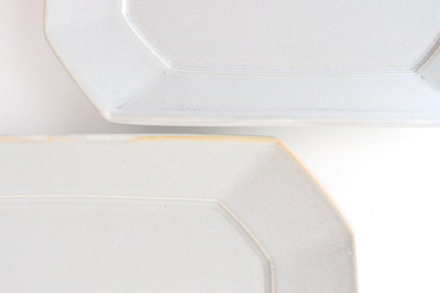 Square plate M Greige porcelain Hasami ware-Detail8