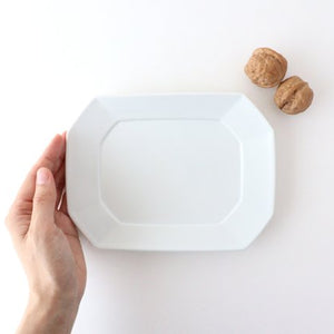 Square plate M white porcelain Hasami ware-Detail2