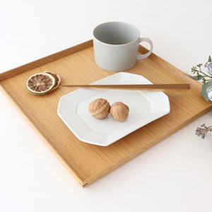 Square plate M white porcelain Hasami ware-Detail11