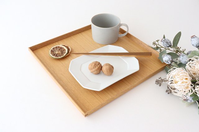 Square plate M white porcelain Hasami ware-Detail11