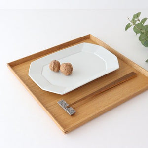 Square plate M white porcelain Hasami ware-Detail5