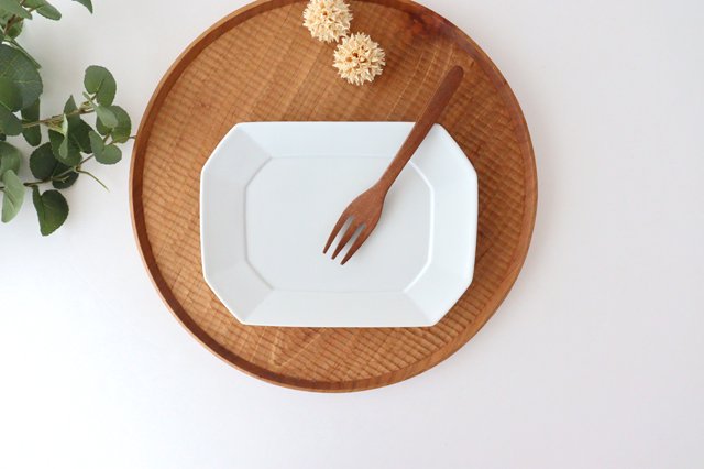 Square plate M white porcelain Hasami ware-Detail7