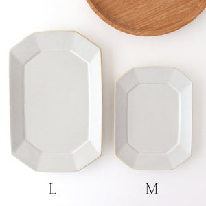 Square plate L Greige porcelain Hasami ware-Detail13