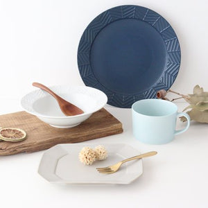 Square plate L Greige porcelain Hasami ware-Detail14