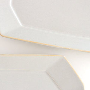 Square plate L Greige porcelain Hasami ware-Detail9