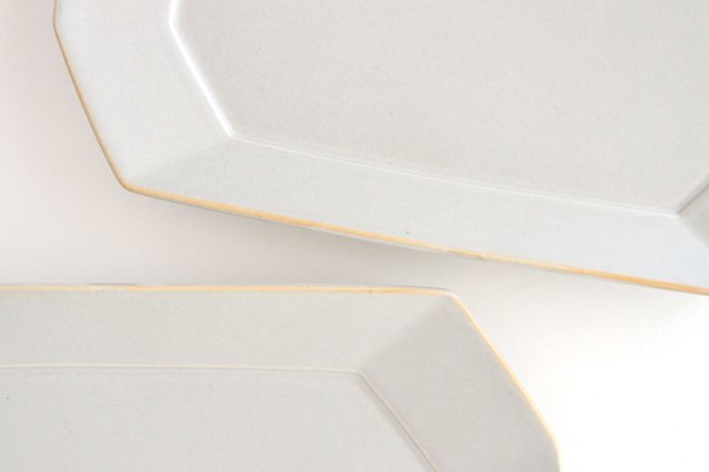 Square plate L Greige porcelain Hasami ware-Detail9