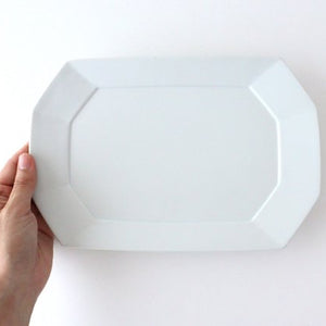 Square plate L white porcelain Hasami ware-Detail2