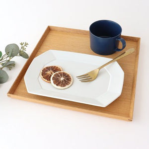 Square plate L white porcelain Hasami ware-Detail11