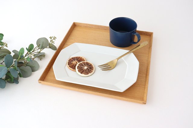 Square plate L white porcelain Hasami ware-Detail11