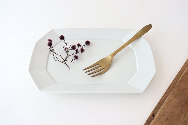 Square plate L white porcelain Hasami ware-Detail4