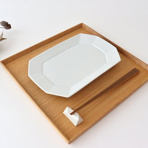 Square plate L white porcelain Hasami ware-Detail6