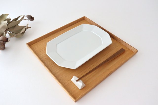 Square plate L white porcelain Hasami ware-Detail6