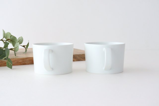 Soup mug white porcelain Hasami ware