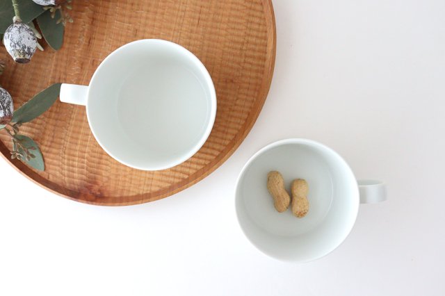 Soup mug white porcelain Hasami ware