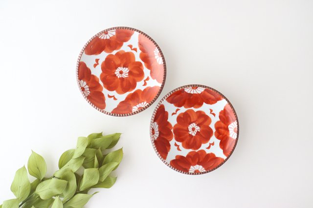 Round Plate Red Sophia Medium | Arita Ware