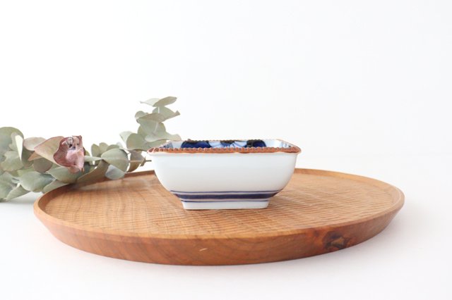 Small Square Bowl Blue Sophia | Kobachi Arita Ware